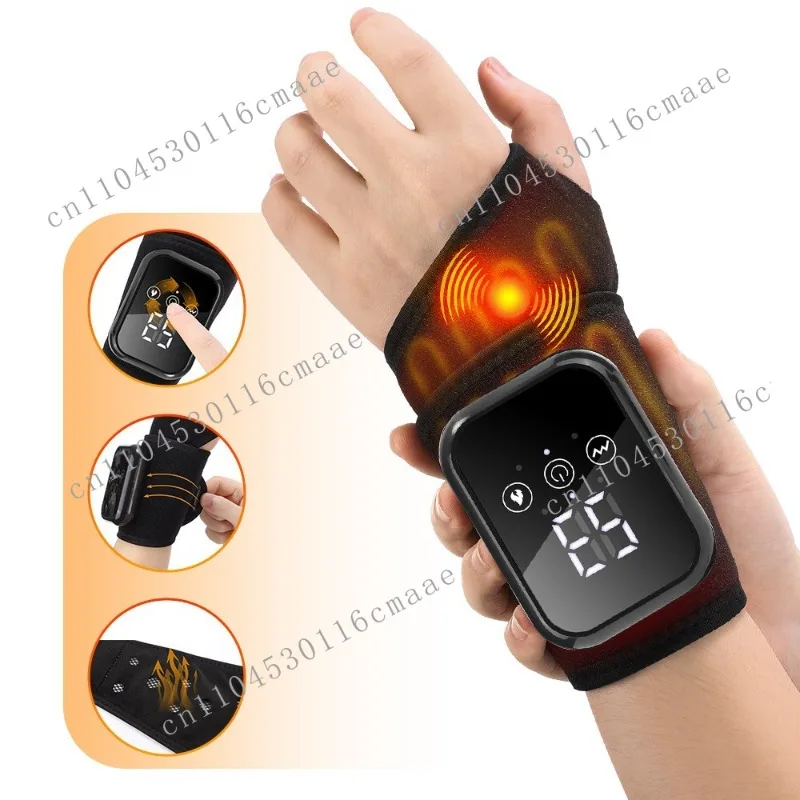 

New 3 Kinds of Vibration 3-speed Hot Compress Wrist Protection Electric Touch Screen Hand Massager Timed Universal Pain Relief