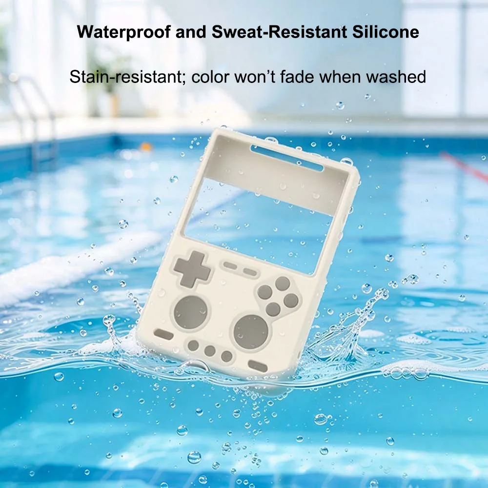For TRIMUI Brick Pro Silicone Case with Wrist Strap Full Cover Anti-Fall Anti-Scratch Non-Slip All-Round Protection Soft Shell