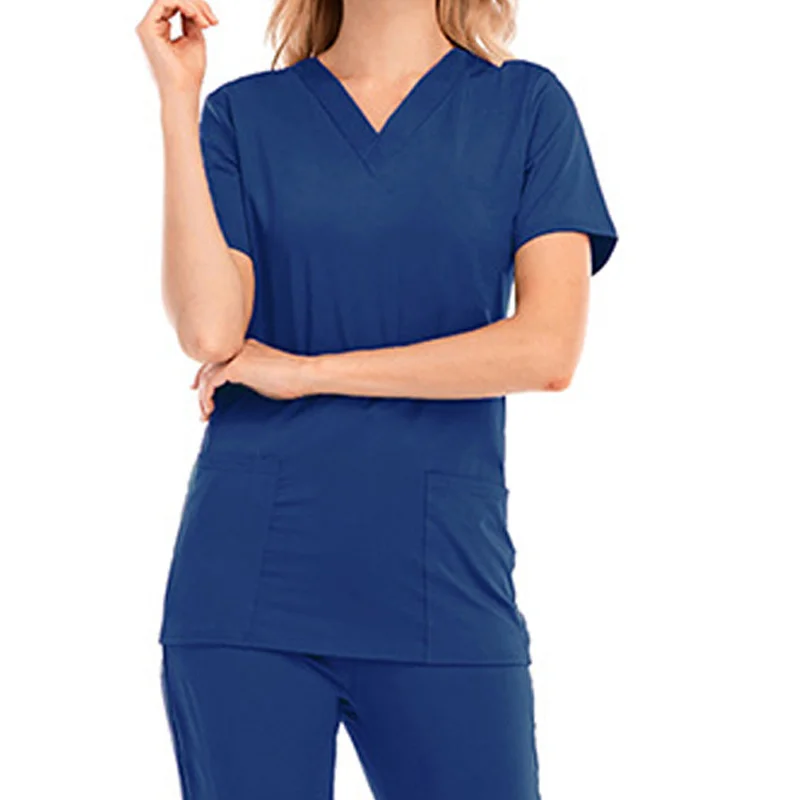 Uniforme d'infirmière à manches courtes, vêtements de travail unisexes multicolores pour médecins, hôpitaux, proporbuccale et dentaire