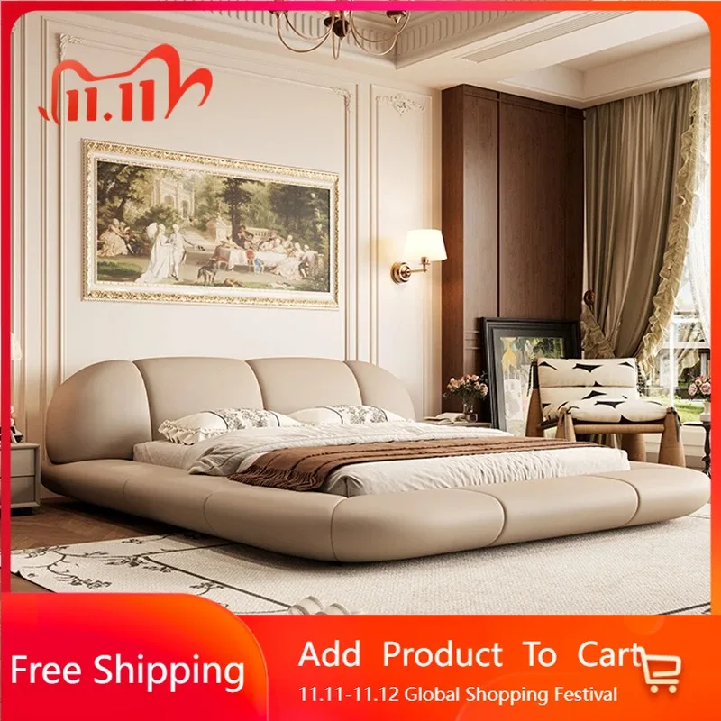 

Напольная современная кровать, простой европейский дизайн, диван, массажная кровать, каркас для спальни, изголовья Letto Matrimoniale Lounge Suite, мебель