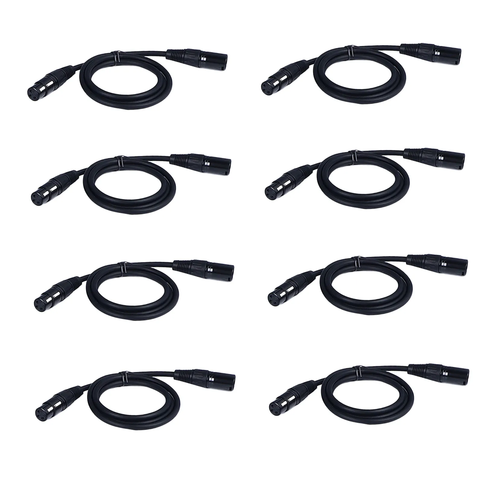 

8Pcs XLR Male to Female Cable Microphone Audio Cord 1m Audio Line for Music Performance