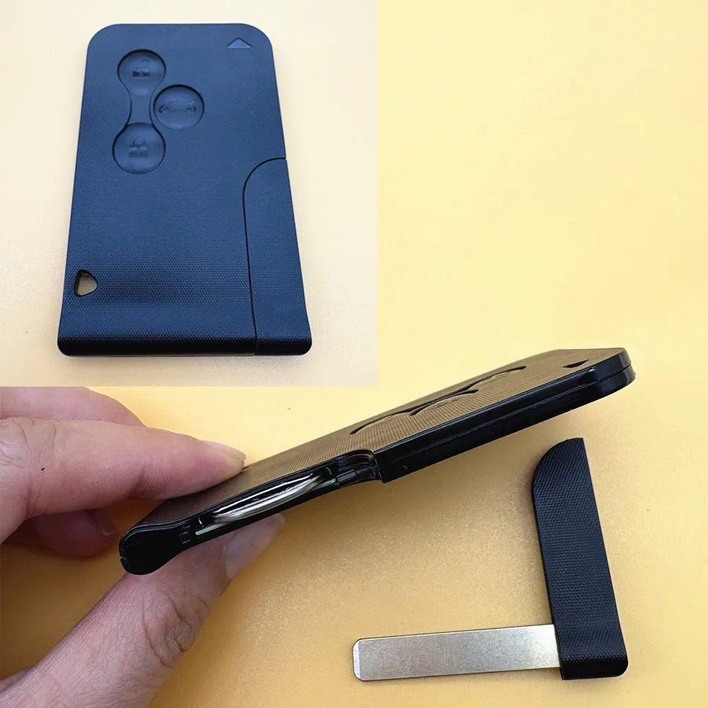 

3 Button Remote Key 433Mhz ID46 PCF7947 Chip For Renault Megane 2 3 Scenic Clio 2003-2008 Upgrade Design Emergency Card