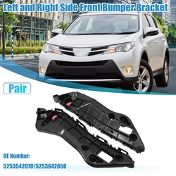 X Autohaux Pair Left Right Front Bumper Bracket No.5253542070/5253642050 for Toyota RAV4 2013 2014 2015