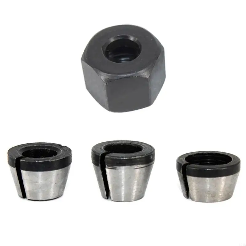 E06A Router Collet Chucks High Adapter Milling Machine Carbon Steel Collet Adapter for Woodworking Trimming Engrave