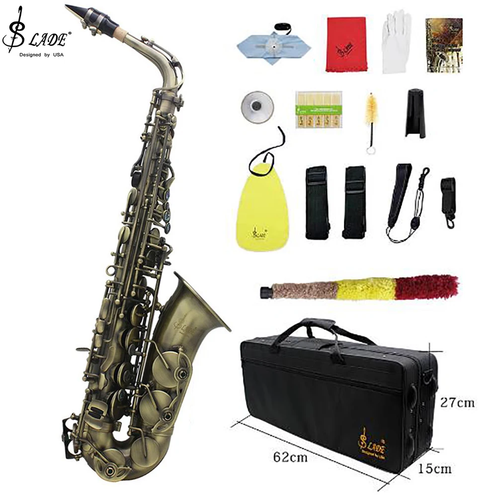 

Eb Alto Saxophone Antique Green Professional Woodwind Instrument Abalone Shell Key E Flat Sax With Case Musical Instrument Parts