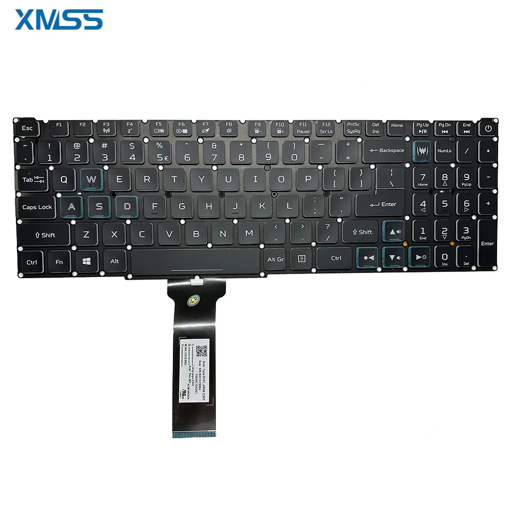 Imagem -05 - Teclado Retroiluminado para Acer Predator Helios 300 Ph31552 Ph317-53 N18i2 N18i3