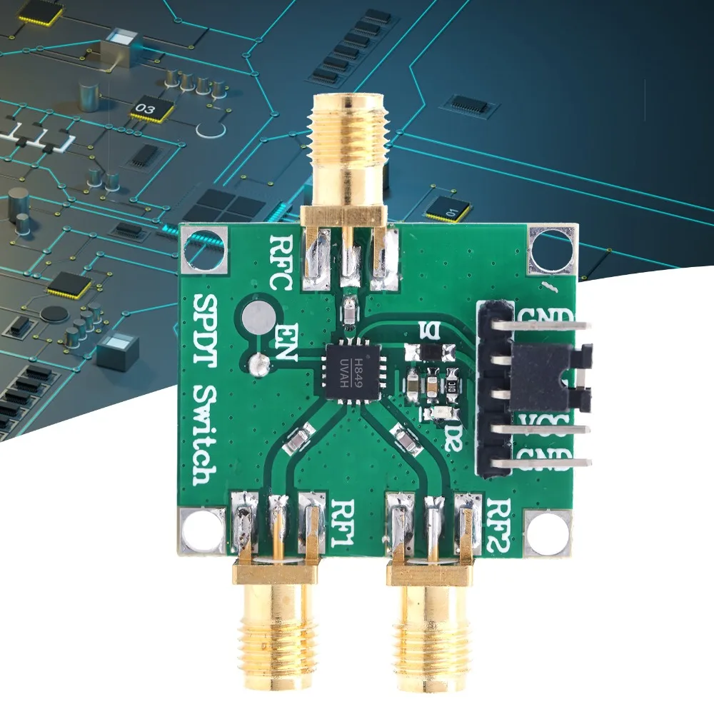 HMC849/HMC349 Modulo interruttore RF 3-5V 4GHZ/6GHZ SPDT Modulo RF Interfaccia SMA 50Ohm Interruttore RF a doppio tiro unipolare