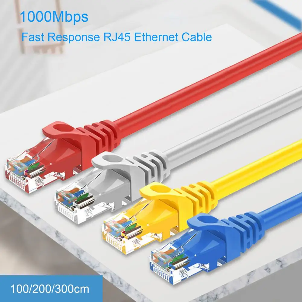 Network Cable  Wear-resistant Fast Transfer Rate Oxygen-free Copper  Stable Signal RJ45 Internet Cable Indoor Use