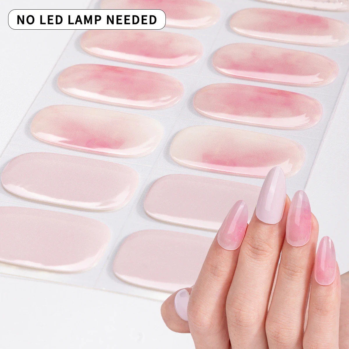 16 punte gradiente cielo stellato gel strisce per unghie copertura completa scintillante glitter adesivi per unghie gel senza cottura decorazione manicure fai da te