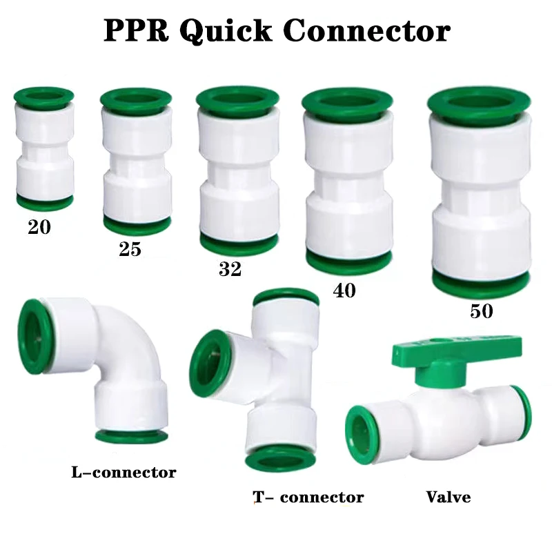 

1Pc Hi-Quality Water Pipe Quick Connector PVC/PPR/PE Pipe Fitting Union Joint Garden Irrigation Water Tank Adapter