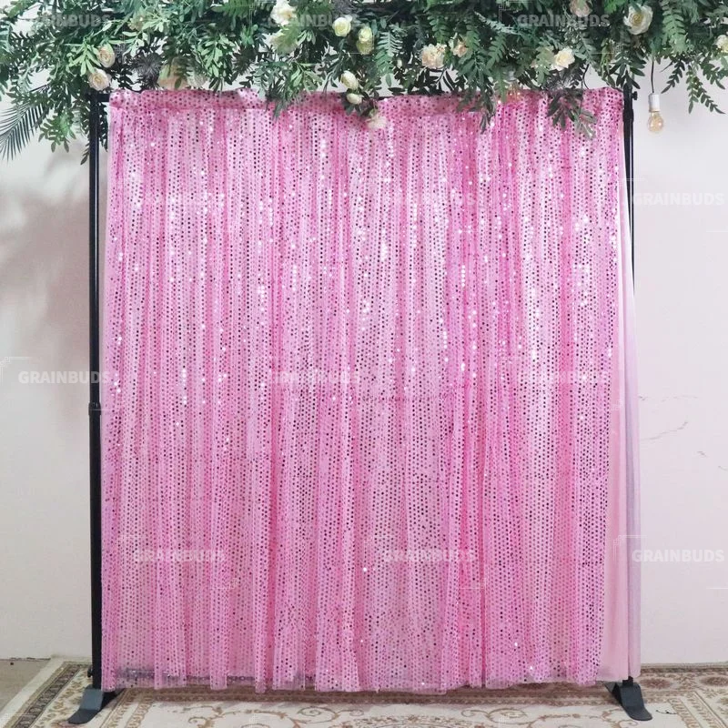 Party Backdrop Curtain Wedding Decor Baby Shower Gauze Shiny Sequin Wall Photography Studio Background Event Birthday Decoration