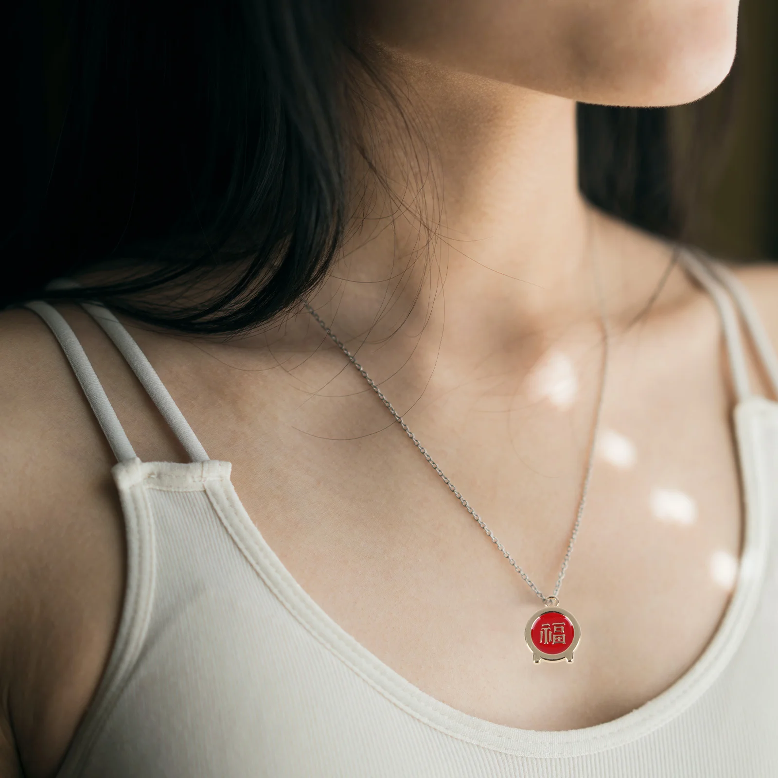 

30Pcs Fu Character Red Pendants Chinese Style DIY Jewelry Pendant Decorative Alloy Earring Accessory Decorative Pendants