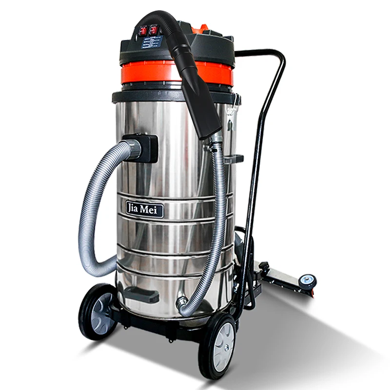 Powerful 80L Wet/Dry Vacuum Cleaner Hand Push Industrial Cleaning Equipment for Car Wash with Big Power Wet Floor Nozzle