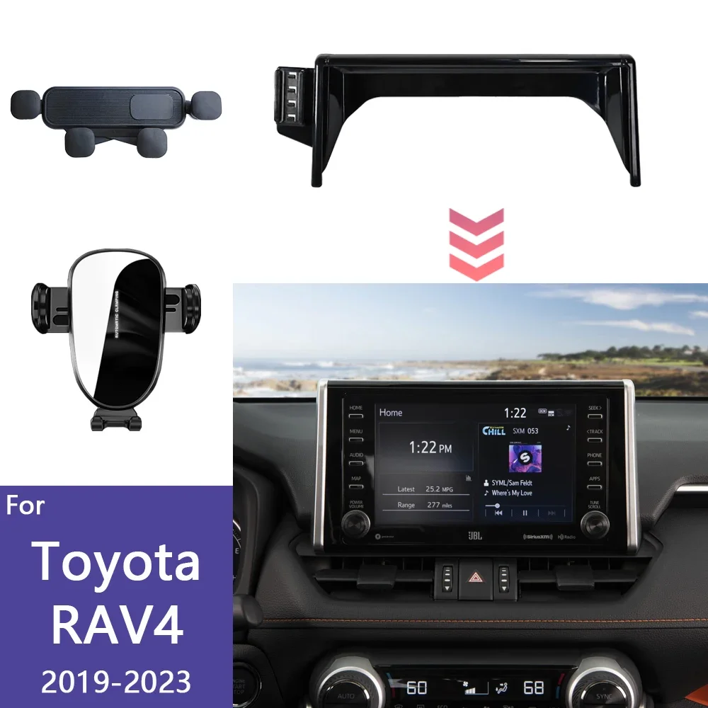 

Phone Holder Car For Toyota RAV4 XA50 2019 2020 2021 2022 2023 Mobile Phone Wireless Charging Gravity Mount Base Car Accessories