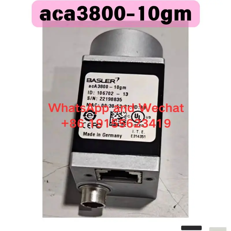 Used aca3800-10gm Industrial camera Functional test OK