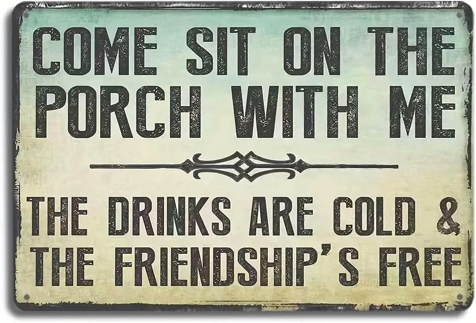 If Money Cant Buy Happiness, Motorcycles And Beer Metal Tin Sign, Porch Rules Home Yard Decor Patio Pool Farmhouse Bar Coff sign