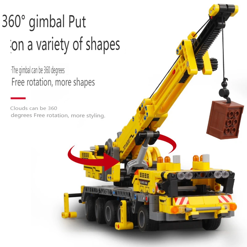 Machinery Group science and Technology Urban Engineering Crane Crane Construction assembly building blocks Gift toys model