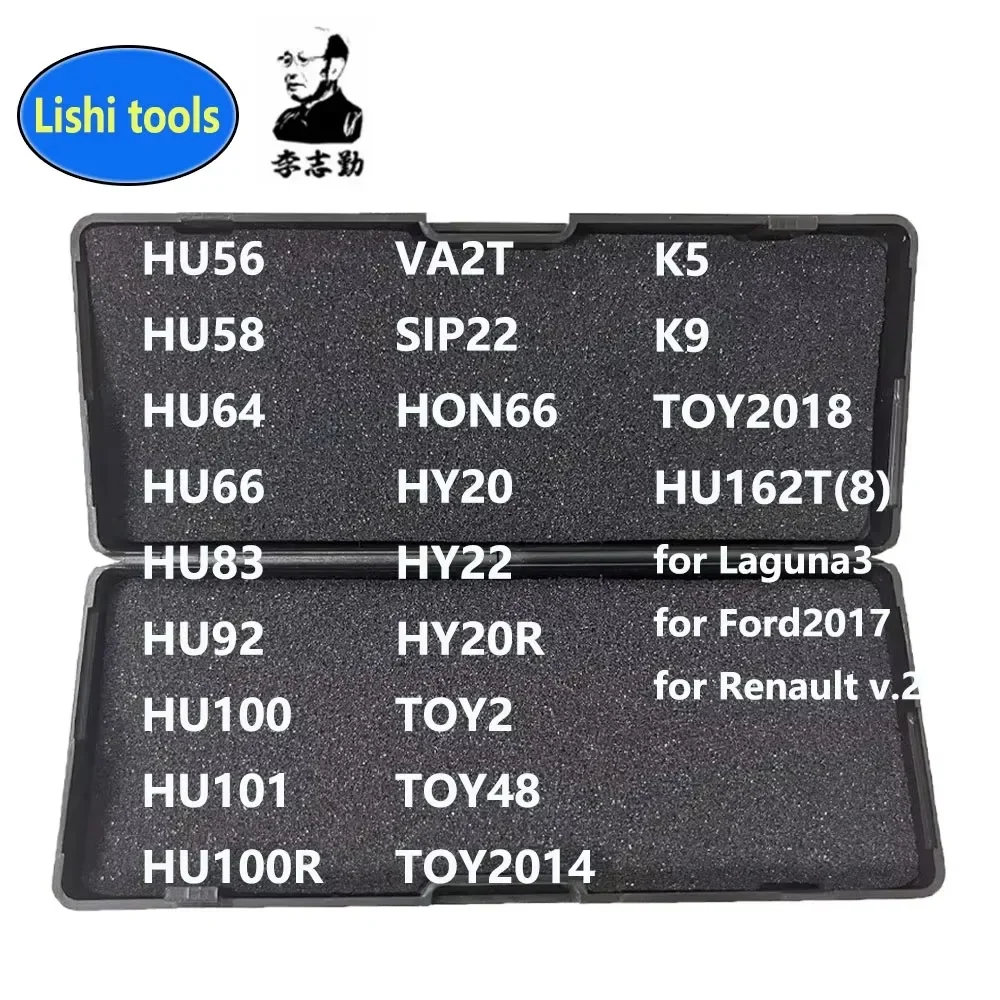 أداة Lishi 2 في 1 DAT17 TOY40 TOY51 TOY47 YM15 YM28 YH65 CY24R-2021 NE66 WT47T HU71 KW14 KY14 GT10 SSY3 SX9 GM45 لـ Ford2021