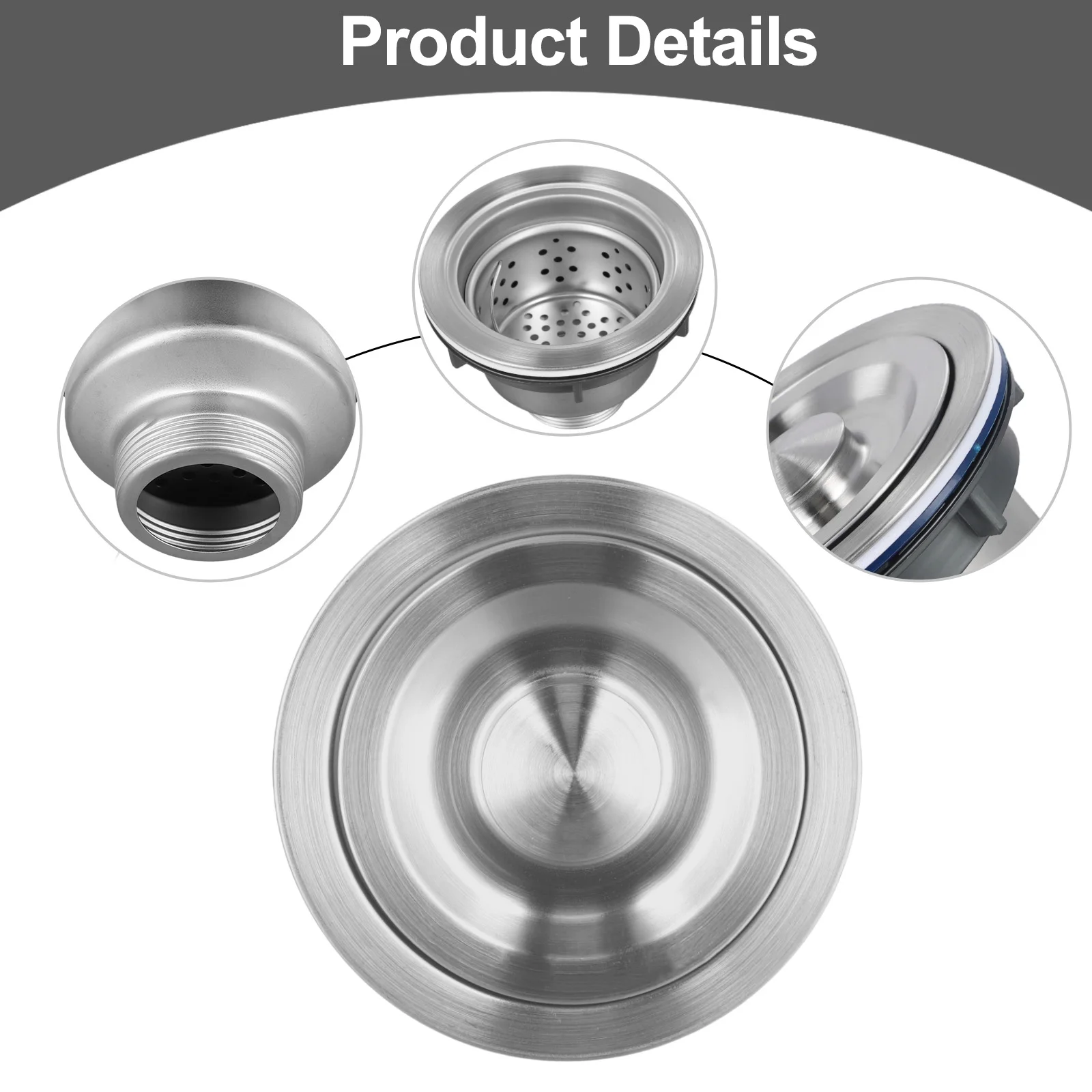 

Drain Stopper Sink Stopper Home Improvement 110mm-46mm Replacement Silver Color Accessories Bathroom Accessories