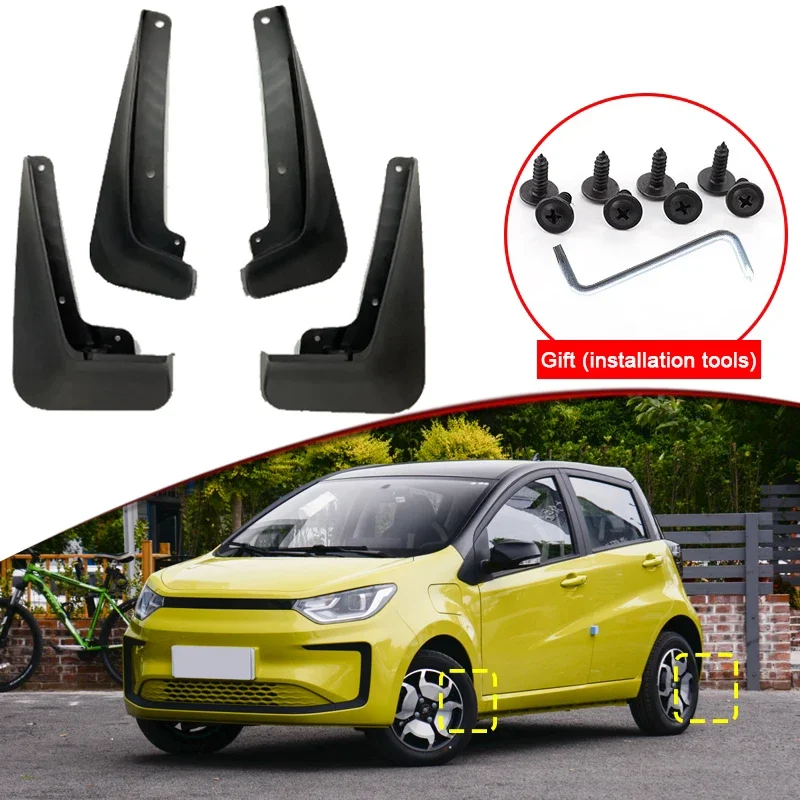 

Car Styling For JAC E10X E-JS1 2022 2023 2024 ABS Car Mud Flaps Splash Guard Mudguards MudFlaps Front Rear Fender Accessories
