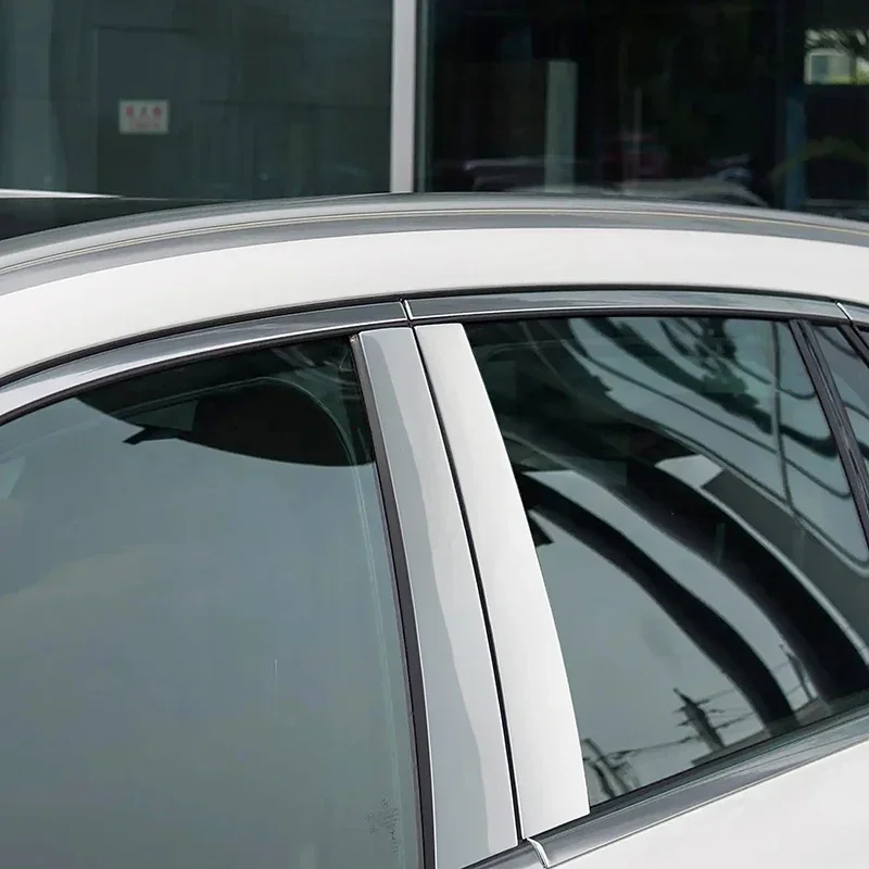 

Для Mercedes-Benz GLC X253 2016-18: Накладки на дверные стойки B и C, декоративные полосы, внешние аксессуары, наклейки из алюминиевого сплава