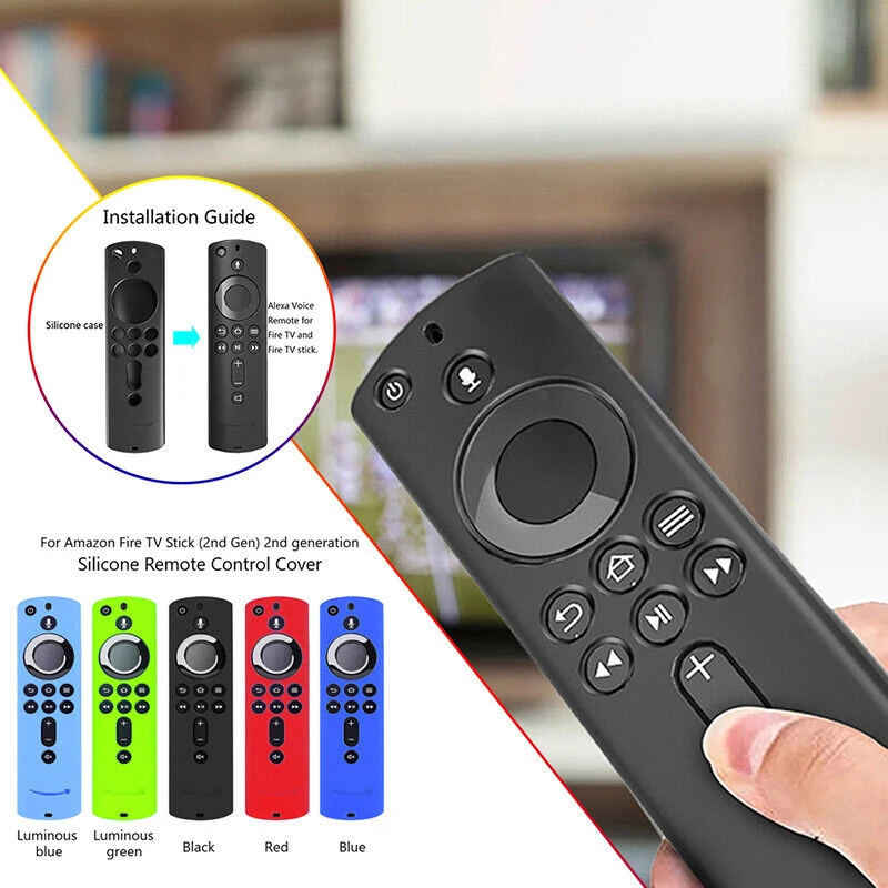 Silicone Case For Firestick 4k Tv Stick Max 2023 Remote Control Cover For Fire Tv Stick 4K Max 2023 Shockproof Protective Cases