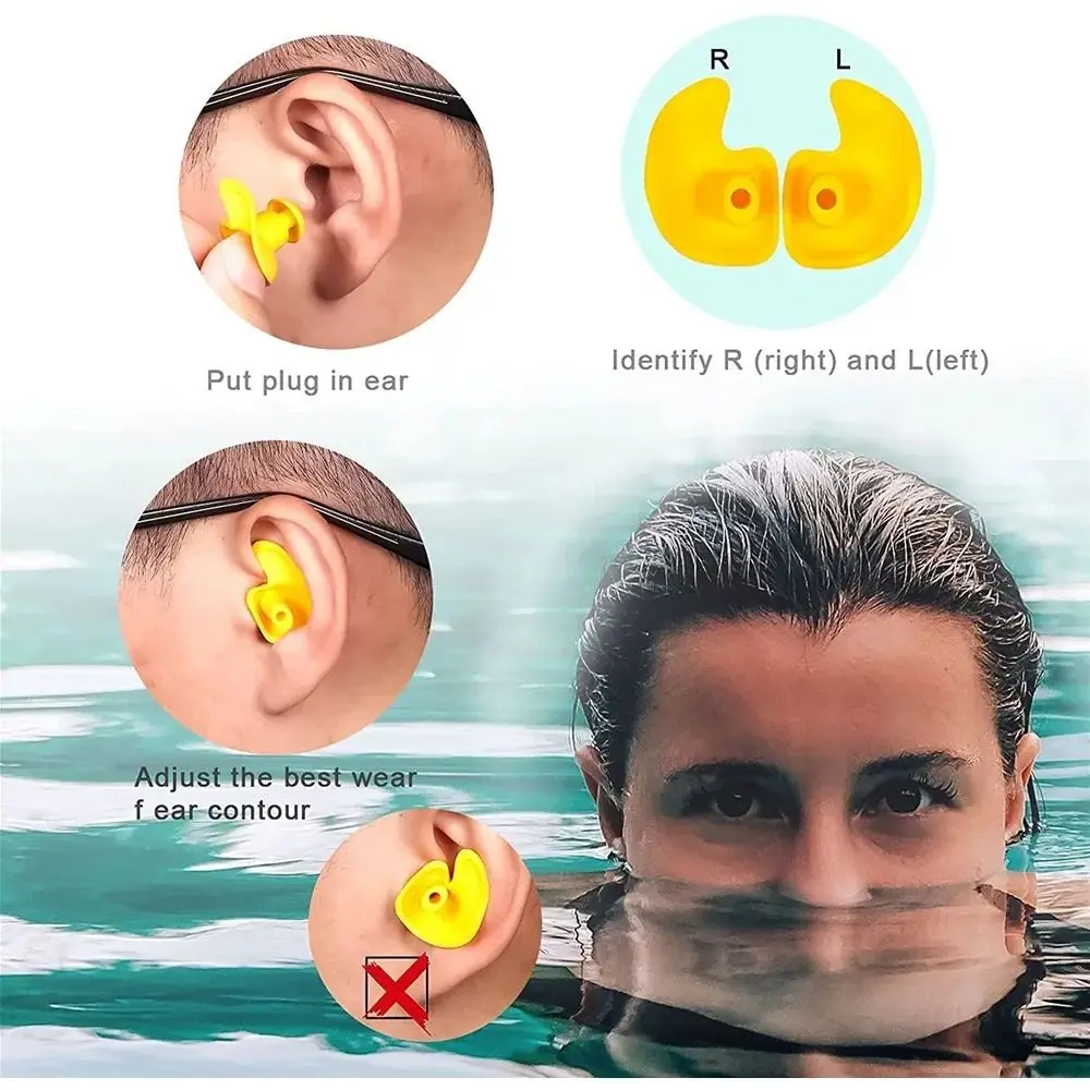 

Pool Accessories Diving Surf Silicone Anti-noise Swim Nose Ear Plug Swimming Earplugs Swim Nose Clip Earplug Nose Clip Set