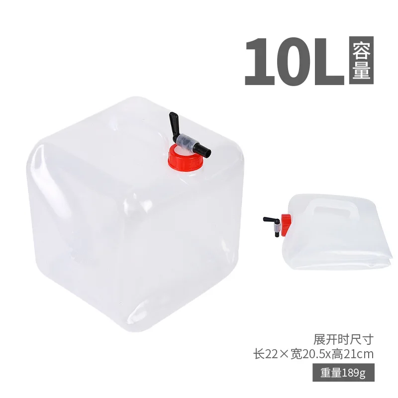 10L Outdoor Camping Travel Folding Bucket Camper Tourism Large Water Storage Container Foldable Water Bags Water Canister