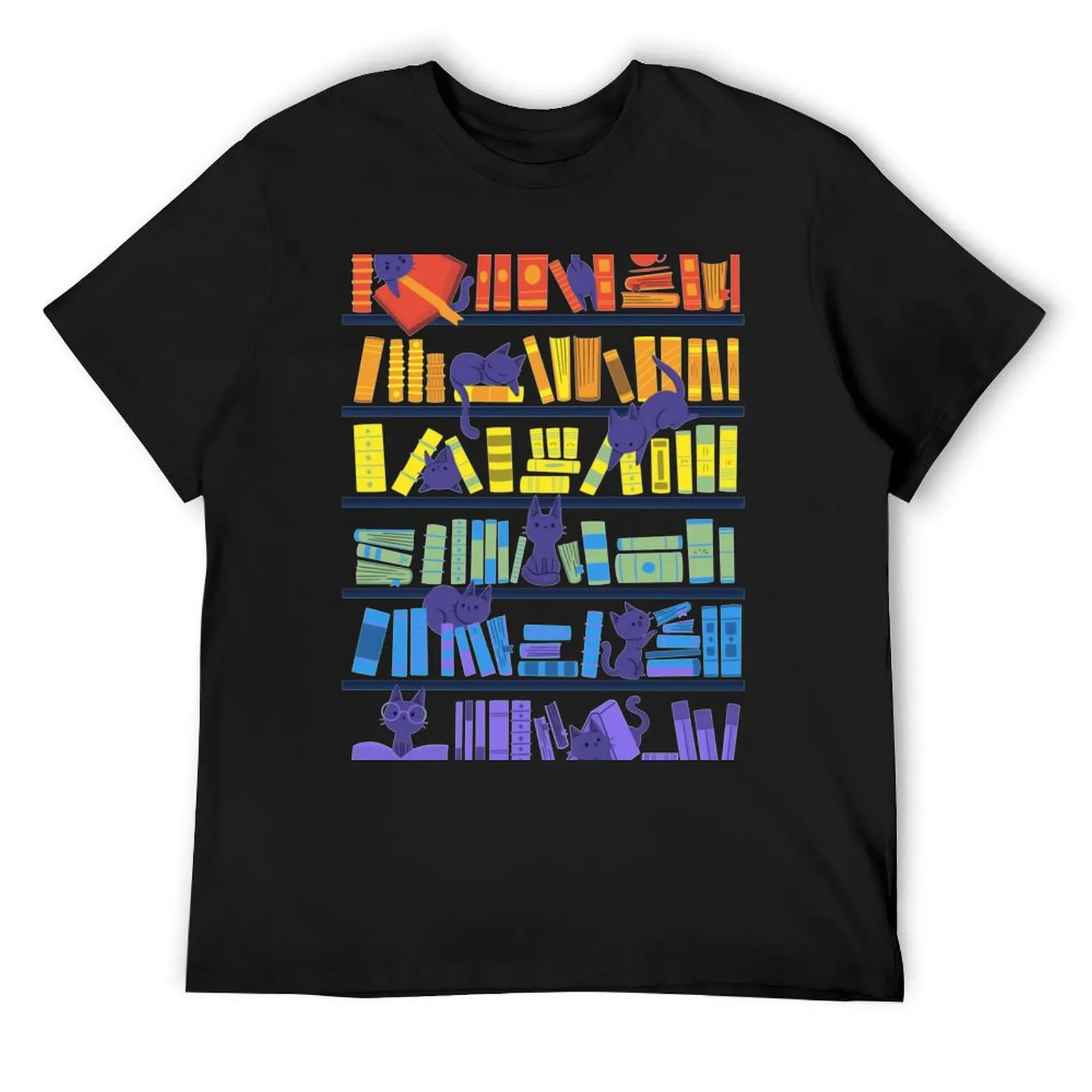 

Library Kittens T-Shirt cotton man t-shirts Luxury man cute tops men clothings