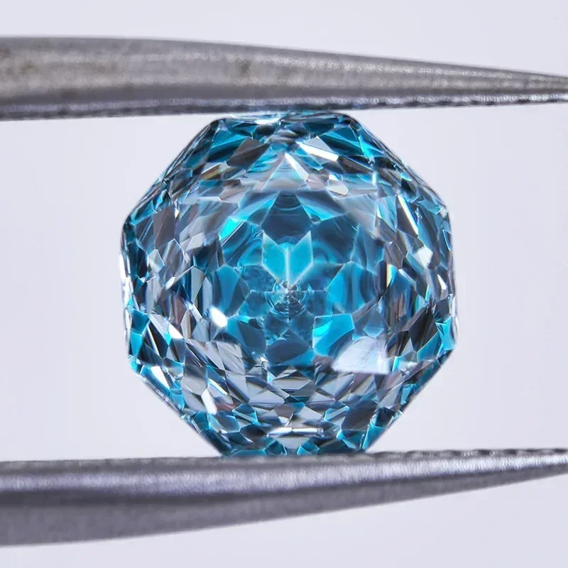

Hot Sell Cubic Zirconia Special Rose Cut Peacock Blue Color Gemstone Bead Wholesale and Retail for for jewel making