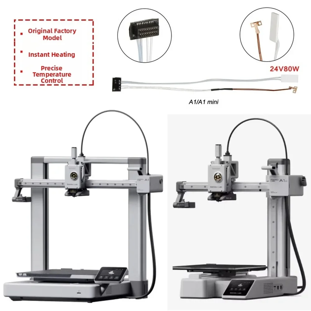 Heating Plate for Printers with Thermistor Sensor Compact Lightweight Design Suitable for Space Constrained Equipment