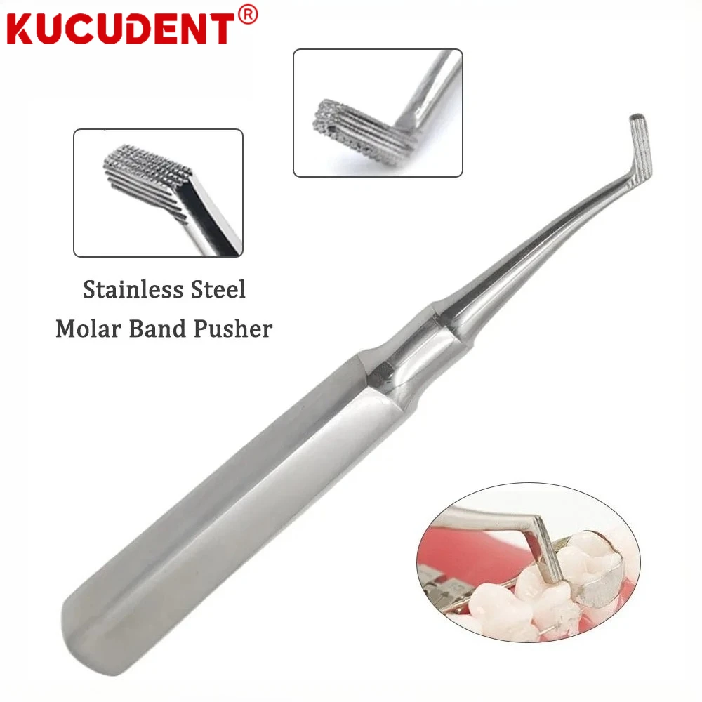 Dental Band Pusher Seater Stainless Steel Bite Stick Seating Orthodontic Molar Ring Push Lift Slip Resistant Tip Dentistry Tool