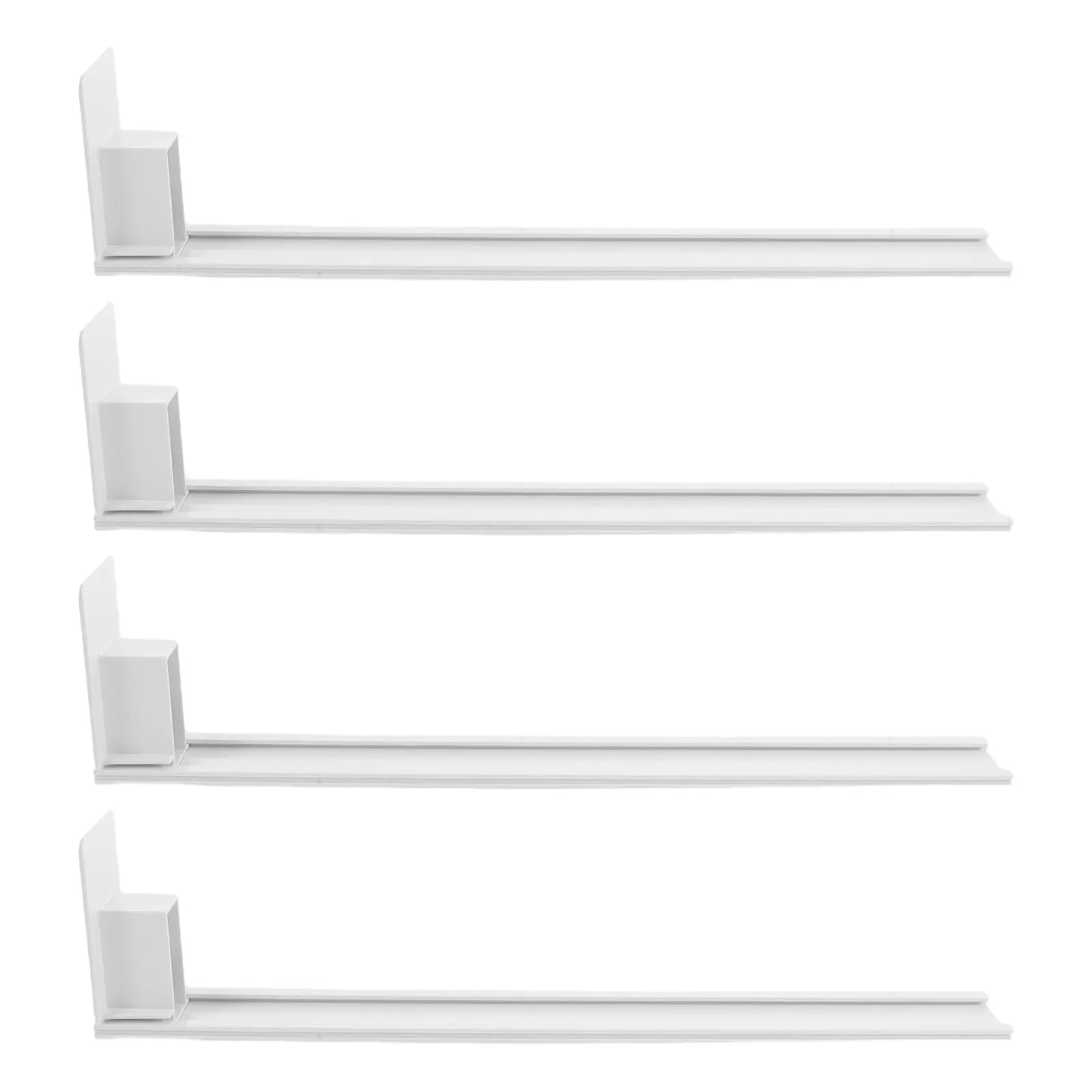 4Pcs Shelf Pusher Automatic Glide for Retail Store Beverage Rack Integrated Rail System Convenience Store Display Organizer