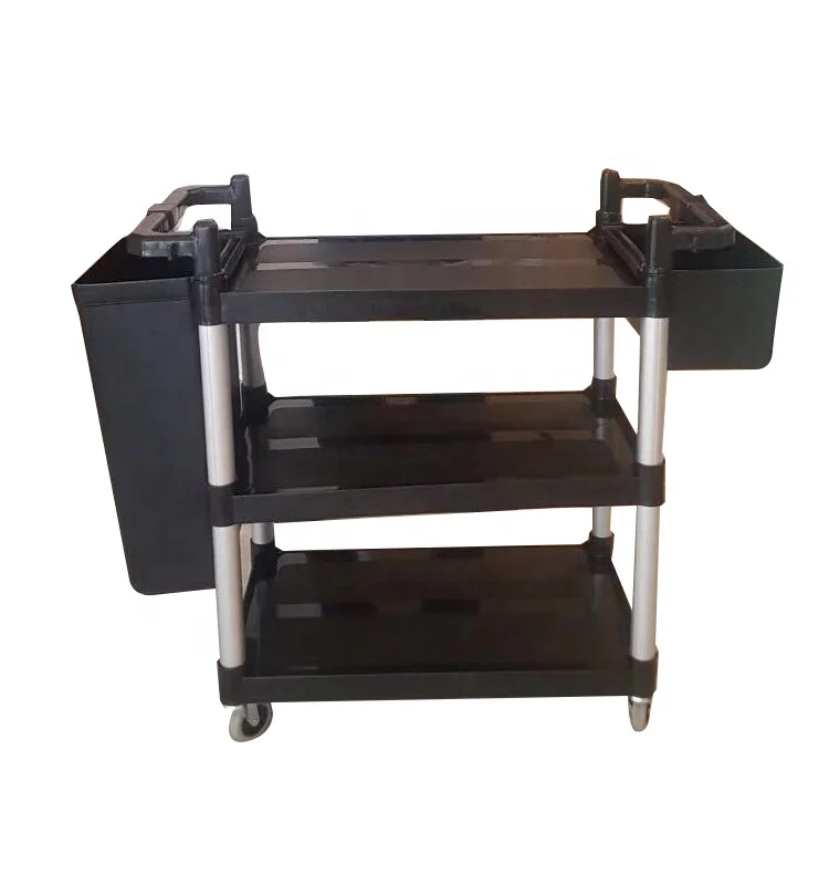 

UP-103B Beao Wholesale Cheapest Price Transporting Food Trolley Janitorial Utility Cart PP Plastic Trolley Cart