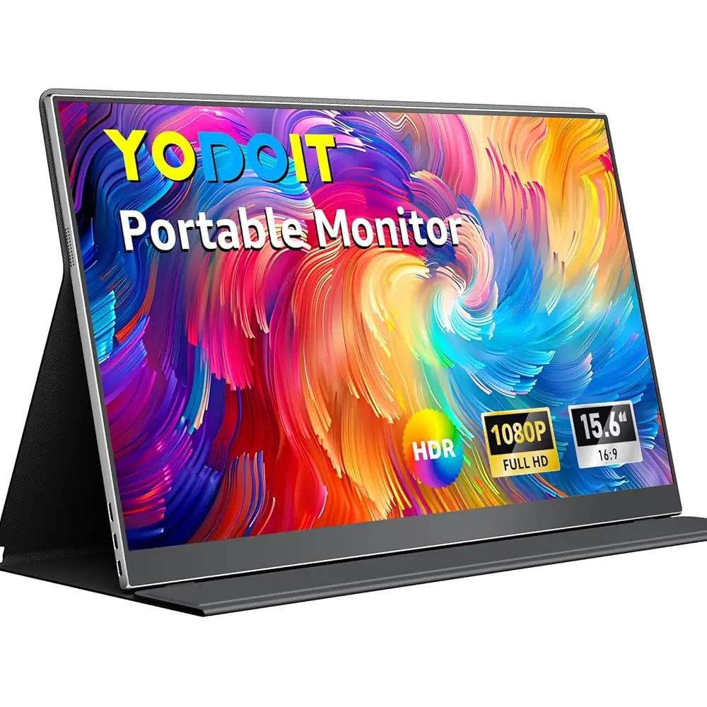 

Free ShippingFree ShippingPortable Monitor 15.6\ 1920×1080 FHD IPS Travel Screen Display with USB-C Plug & Play, Built-in Speake