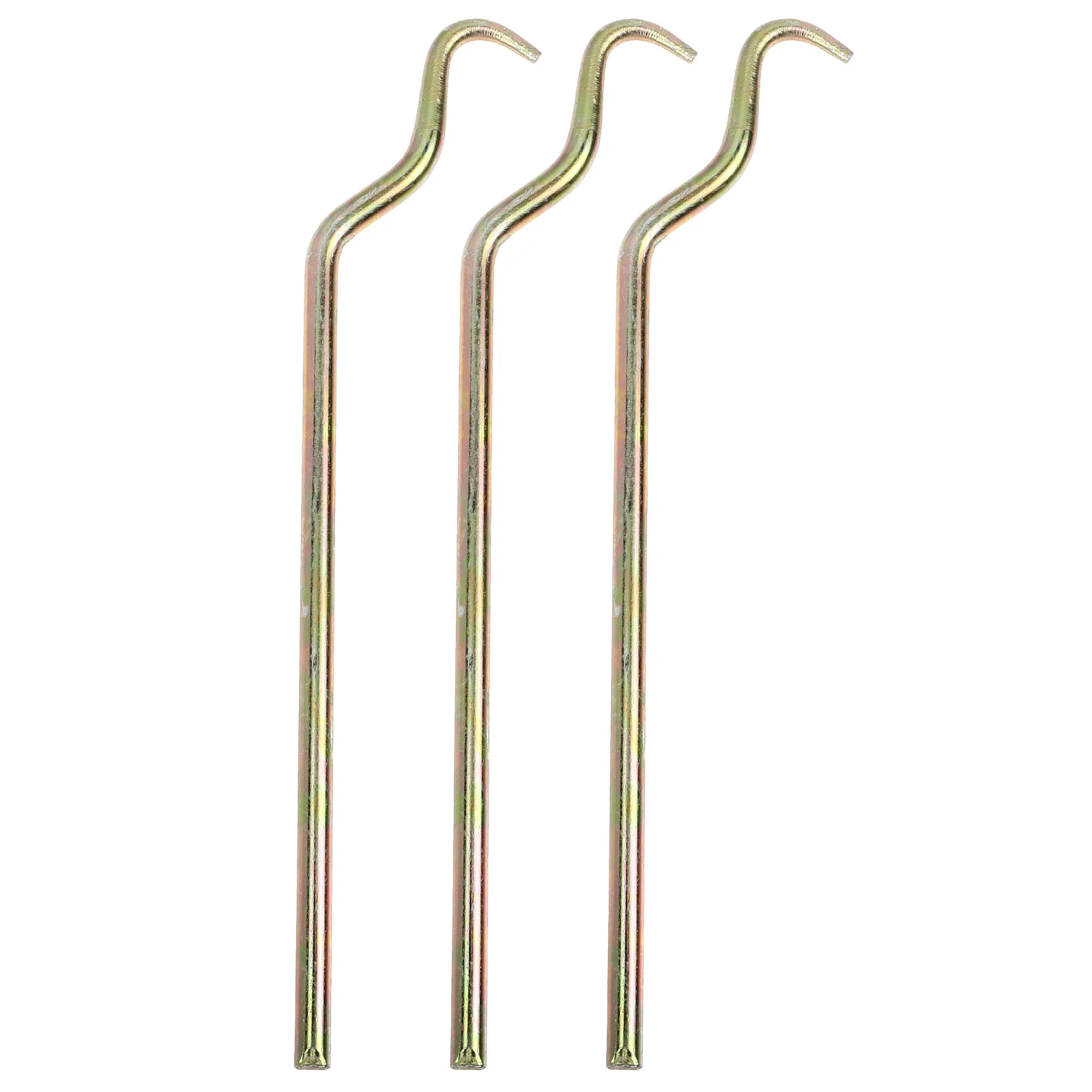 3 Pcs Rebar Hook Handheld Pulls Wire Tool Cable Tie Concrete Twisting Golden