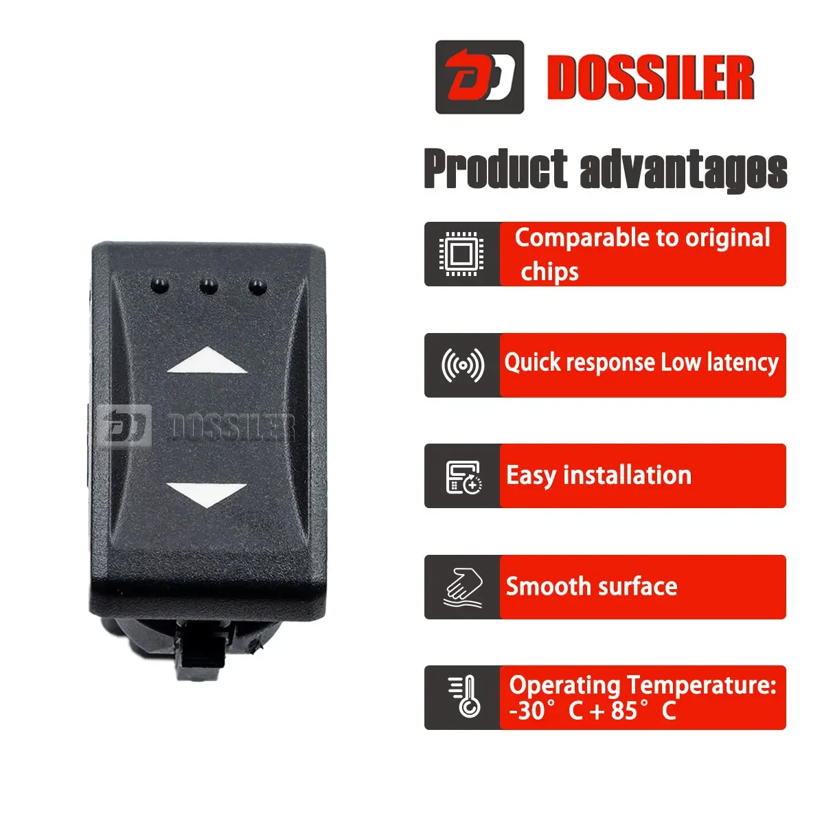 1S7T14529AB Dossiler Ford Mondeo MK3 Interior Passenger Side Window Control Switch Unit 1S7T-14529-AB Car accessories 4 Pins - Image 2