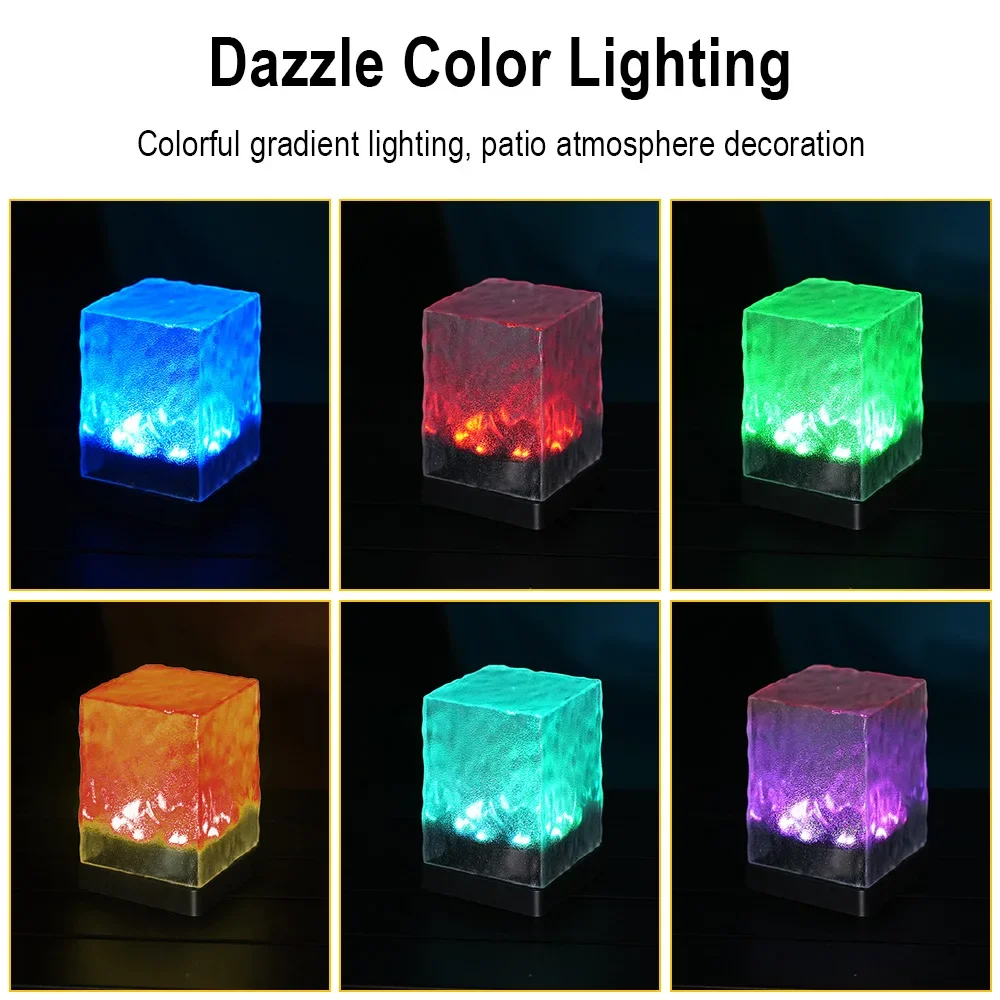 RGB LED المسارات الشمسية مصباح متعدد الألوان ضوء ذكي التحكم أضواء الاستشعار حفلة مصباح لتهيئة الجو لباحات الحديقة