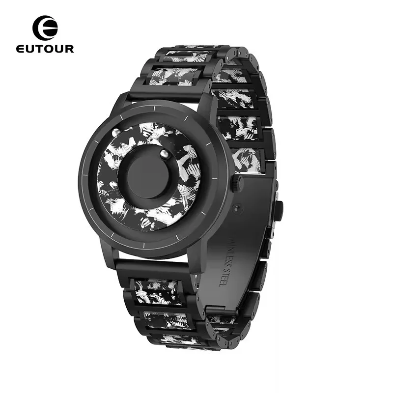 EUTOUR Magnetic Ball Watch Men Luxury Men's Quartz Wrist Watches Waterproof Belt Natural Forest Fashion Men's Couple Watch