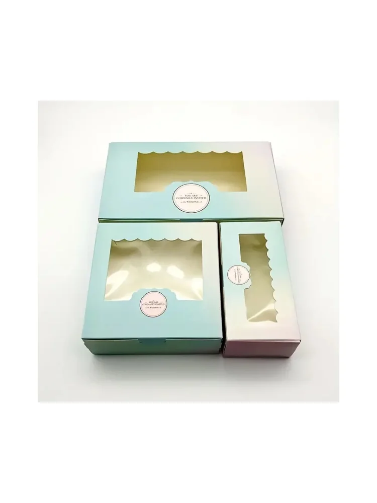 10/25 Elegante Transparente Fensterkartons für Hochzeitsgeschenke, Schokoladen- und Süßigkeitenverpackungen - Geeignet für Geburtstags- und Partydekoration – Detail 3