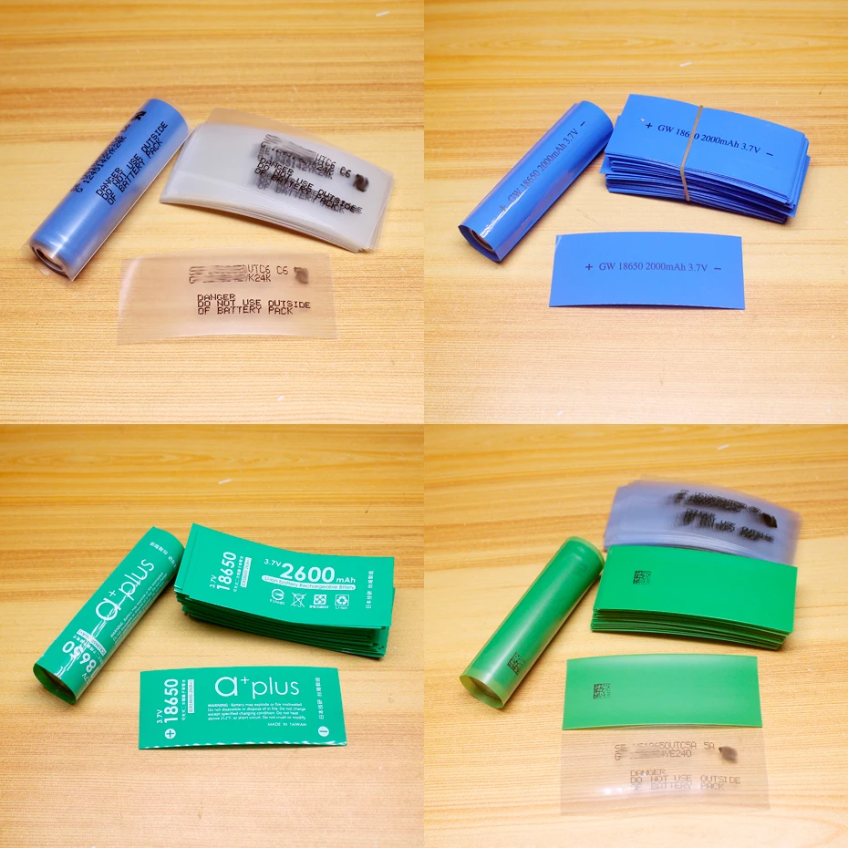 

Упаковочная упаковка для изоляции аккумулятора 18650, литиевая батарея, ПВХ, термоусадочная пленка, изоляционная упаковочная трубка, термоусадочная кожа