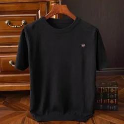 Superfine Merino Wool T shirt Men Base Layer Merino Shirt Wicking Breathable Thin Cashmere Vest T-shirt mens sweater korean Tops