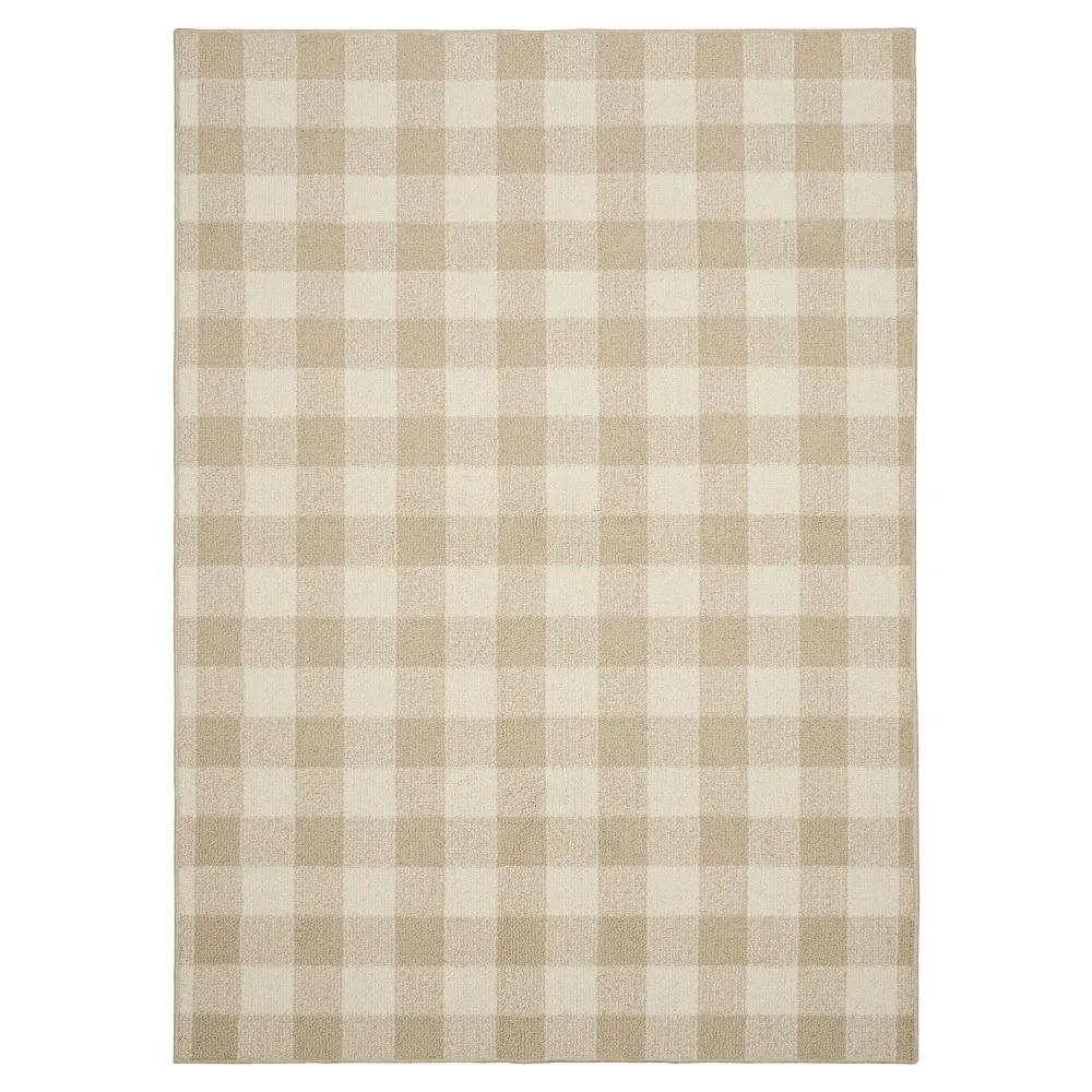 

Country Living Buffalo Plaid Polypropylene Tan/Ivory Indoor Area Rug, 5' x 7'