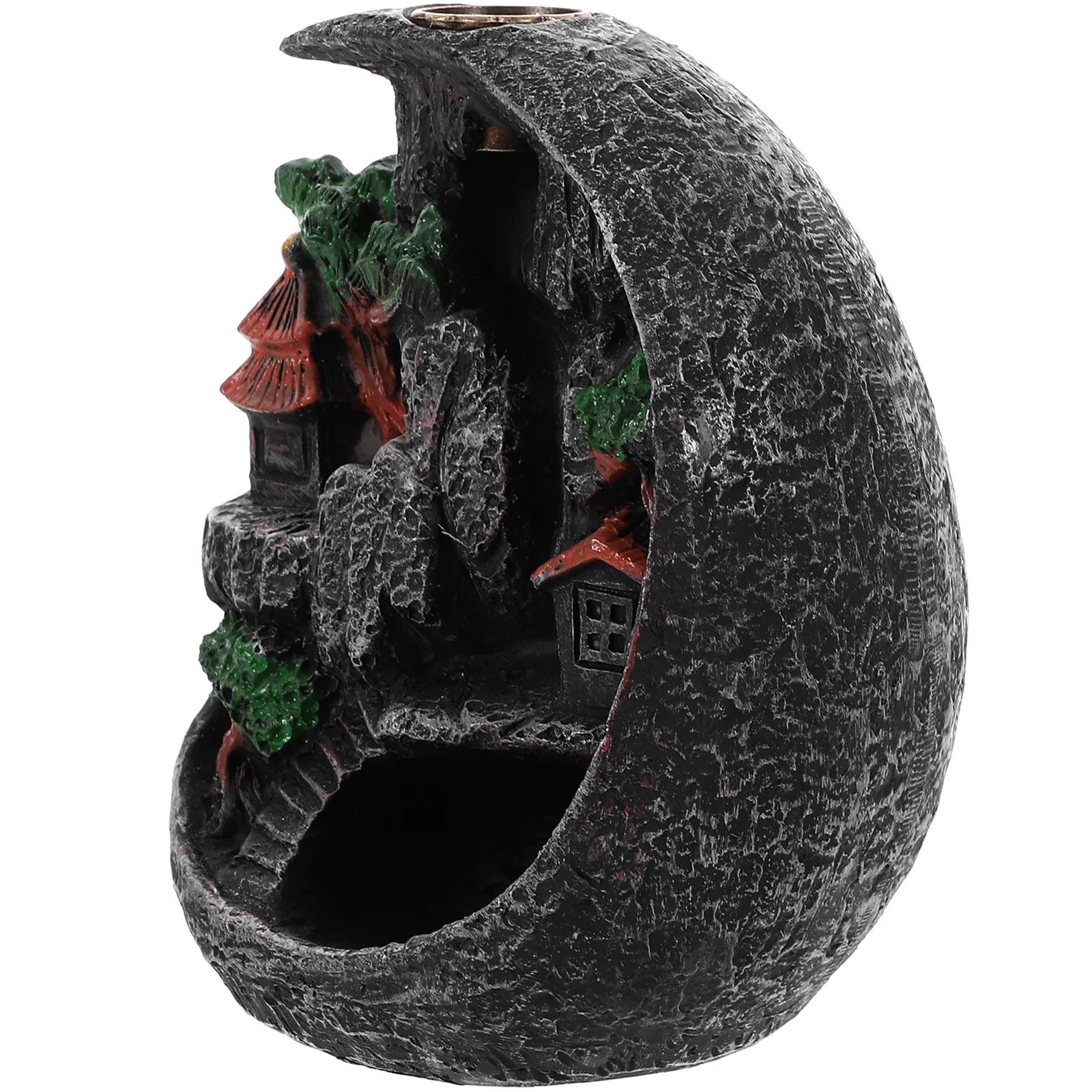 

Resin Backflow Incense Burner Waterfall Aroma Censer Desktop Decor Relaxation Gift for Home Backflow Incense Burner