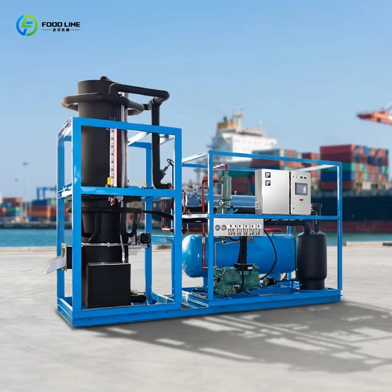 Tube Ice Making Machine Heavy Duty Automatic with Scroll Compressor and High Pressure Pump for Precast Concrete Curing