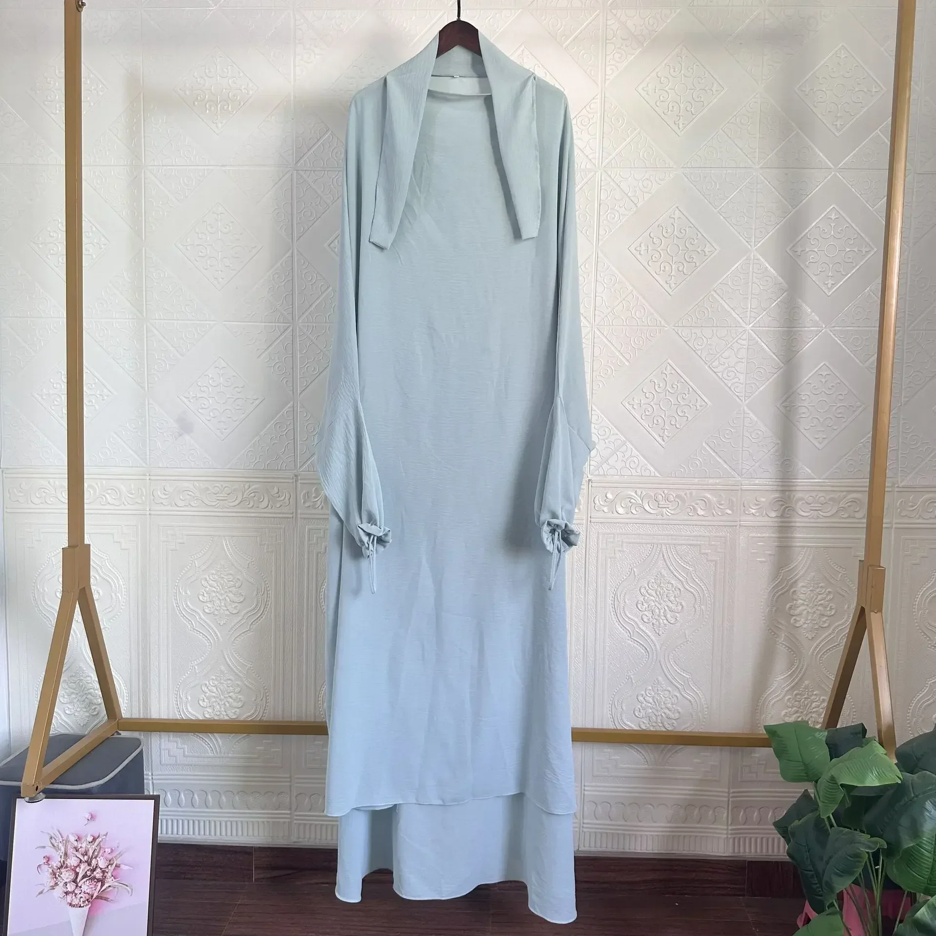 

Ramadan Hooded Abaya Women Muslim Prayer Garment Islamic Clothing Overhead One Piece Burqa Eid Dress Arabic Robe Kaftan Abayas