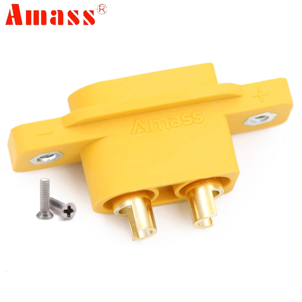 Amass XT90NE XT90NE-M DC 500V 30A 수 커넥터, M2.5 너트 포함, RC 항공기 자동차 비행기 보트 액세서리 DIY용, 로트당 5 개