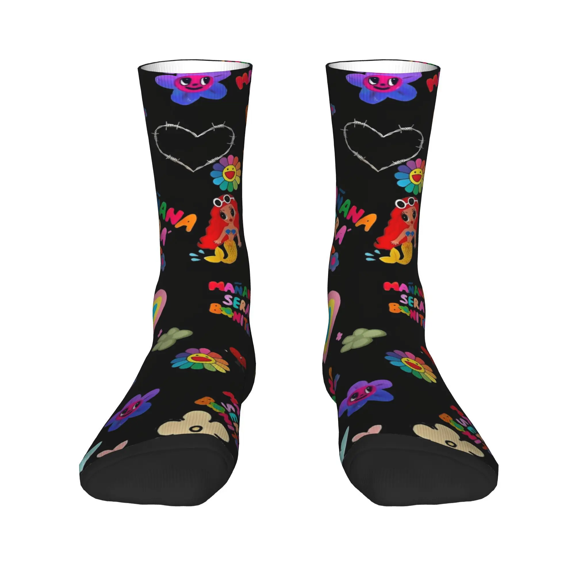 جوارب Manana Sera Bonito Karol G جوارب للنساء والرجال جوارب ناعمة قابلة للتنفس جوارب شتوية رياضية خارجية مضادة للانزلاق جرافيك