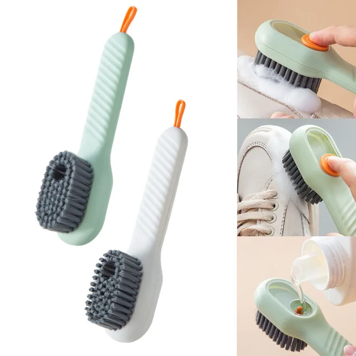 Soft-Bristled Shoe Brush Multifunctional Clothes Cleaning Brush Household Automatic Filling Liquid Brush Long Handle Brush