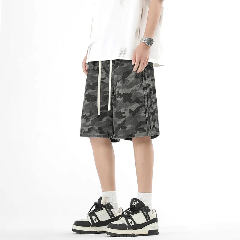 

Summer new camouflage casual shorts men's trendy brand loose and versatile high street hooligan handsome shorts